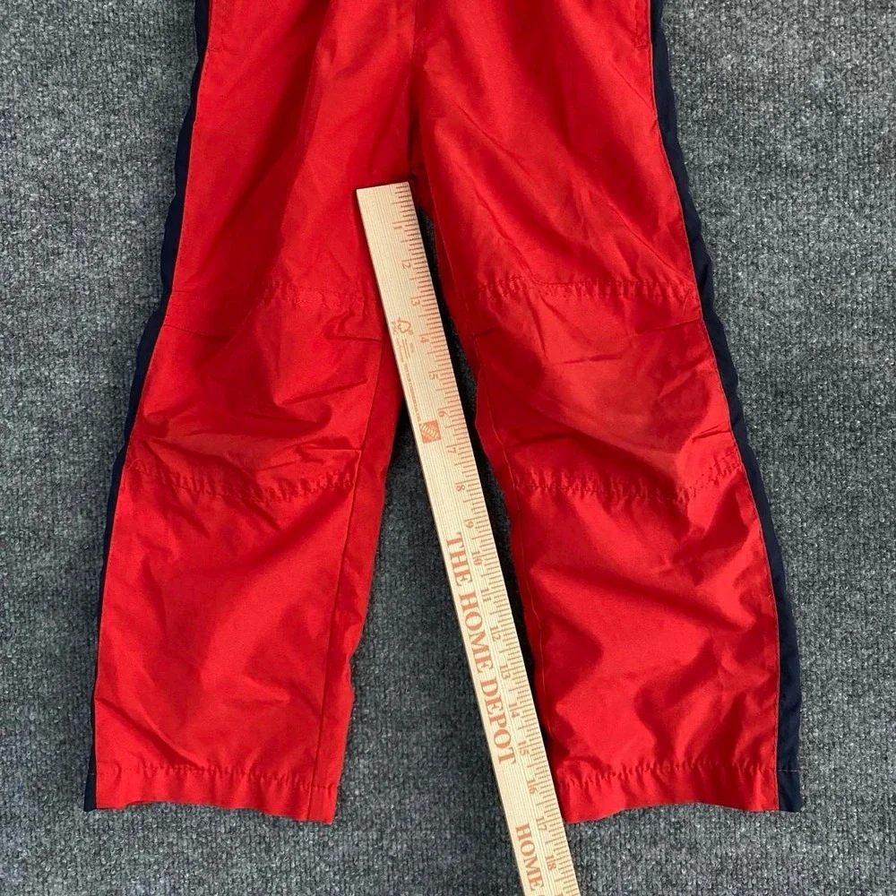 OSHKOSH B'GOSH KIDS RED PANTS BLUE PANEL SIDE STRIPES OUTDOOR GORPCORE